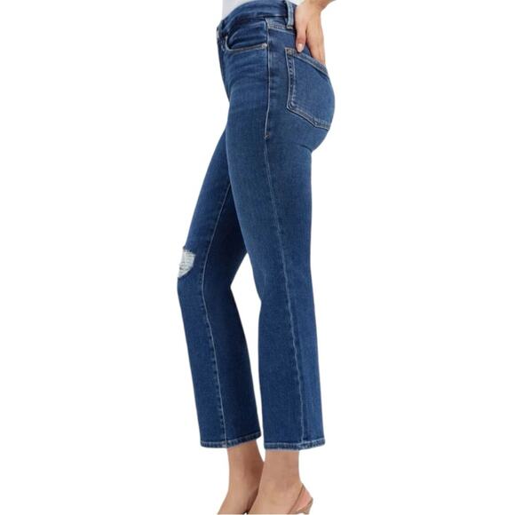NWT Good American Good Legs Cropped Mini Boot Jeans Size 6/28 Retail $145 - Picture 3 of 6